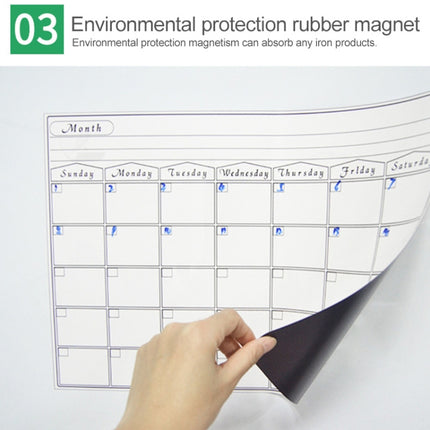 Magnetic Monthly Planner Refrigerator Magnet PET Magnetic Soft Whiteboard, Size: 29.7cm x 42cm (Green)-garmade.com