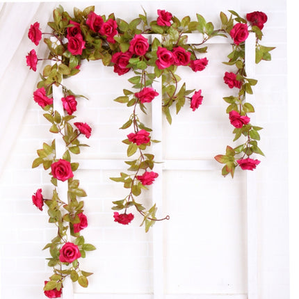 Daisy Leaf Artificial Flower Vine Interior Background Wall Window Decoration, Length: 1.5m-garmade.com