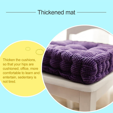 Thickened Round Computer Chair Cushion Floor Mat for Office Classroom Home, Size:43x43cm (Coffee)-garmade.com