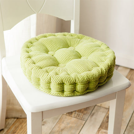 Thickened Round Computer Chair Cushion Floor Mat for Office Classroom Home, Size:43x43cm (Green)-garmade.com