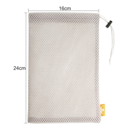 HAWEEL Nylon Mesh Drawstring Pouch Bag with Stay Cord for up to 7.9 inch screen Tablet, Size: 24cm x 16cm(Grey)-garmade.com