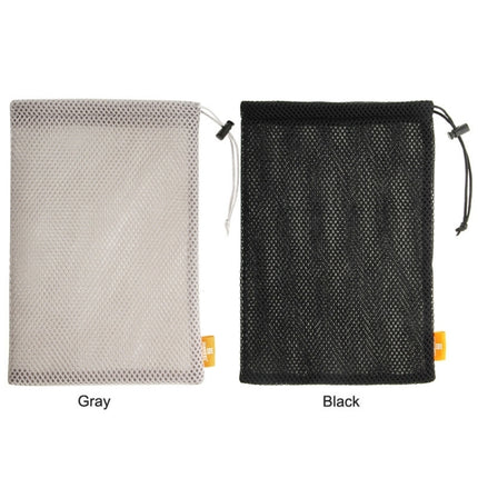 HAWEEL Nylon Mesh Drawstring Pouch Bag with Stay Cord for up to 7.9 inch screen Tablet, Size: 24cm x 16cm(Grey)-garmade.com