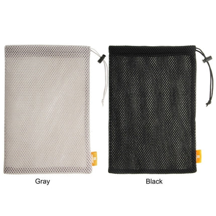 HAWEEL Nylon Mesh Pouch Bag with Stay Cord for iPad Air 2 & 1 / iPad 4 / 3 / 2 / 1, Size: 29cm x 19cm(Black)-garmade.com