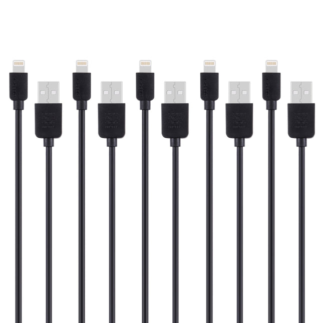 5 PCS HAWEEL 1m High Speed 8 pin to USB Sync and Charging Cable Kit for iPhone, iPad(Black)-garmade.com