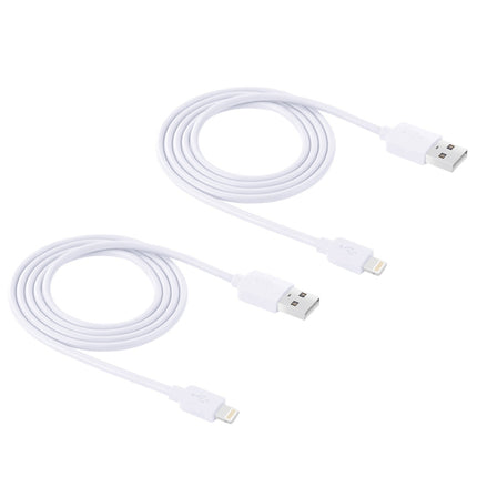 2 PCS HAWEEL 1m High Speed 8 pin to USB Sync and Charging Cable Kit for iPhone, iPad(White)-garmade.com