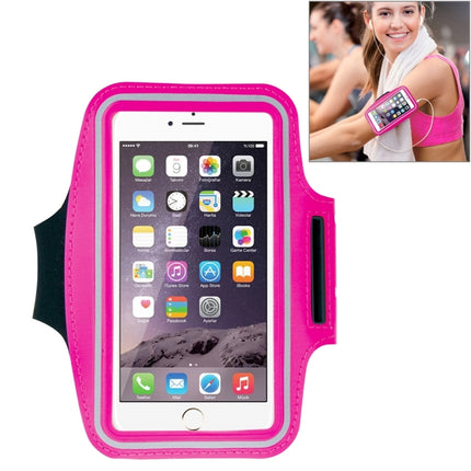 HAWEEL Sport Armband Case with Earphone Hole & Key Pocket, For iPhone XS, iPhone XS Max, iPhone X, iPhone 8 Plus & 7 Plus, iPhone 6 Plus, Galaxy S9+ / S8+ / S6 / S5(Magenta)-garmade.com