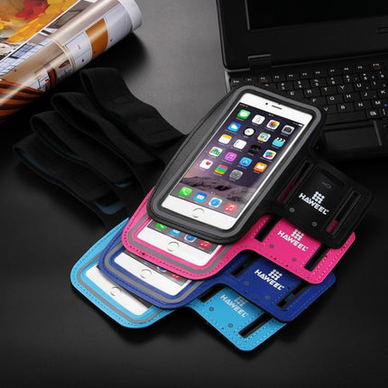 HAWEEL Sport Armband Case with Earphone Hole & Key Pocket, For iPhone XS, iPhone XS Max, iPhone X, iPhone 8 Plus & 7 Plus, iPhone 6 Plus, Galaxy S9+ / S8+ / S6 / S5(Magenta)-garmade.com