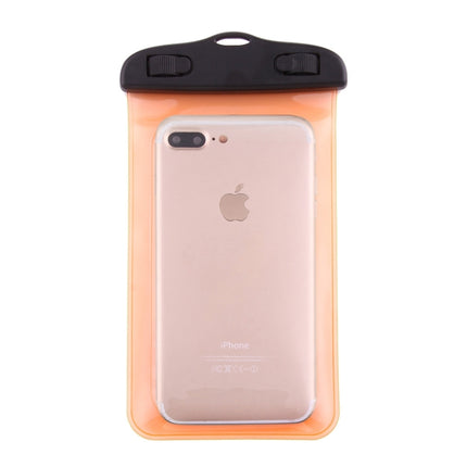 HAWEEL Transparent Universal Waterproof Bag with Lanyard for iPhone, Galaxy, Huawei, Xiaomi, LG, HTC and Other Smart Phones(Orange)-garmade.com