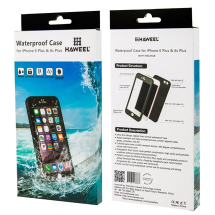 HAWEEL for iPhone 6 Plus & 6s Plus Tridimensional Diamond Pattern 3ATM Life Waterproof Protective Case(Black)-garmade.com