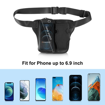 HAWEEL Multi-function Sports Fitness Water Bottle Waist Bag(Black)-garmade.com