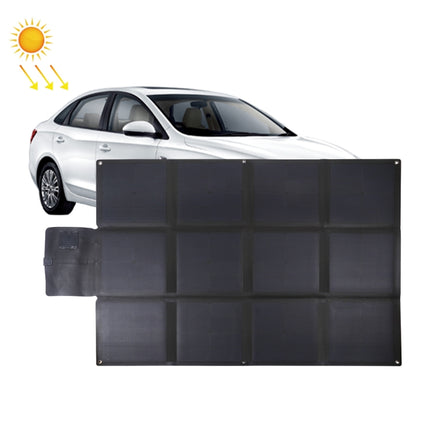 HAWEEL 150W 12-Fold ETFE Solar Panel Charger with 5V / 4.8A USB Port + DC Output(Black)-garmade.com