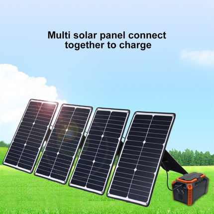 HAWEEL 4 PCS 20W Monocrystalline Silicon Solar Power Panel Charger, with USB Port & Holder & Tiger Clip, Support QC3.0 and AFC(Black)-garmade.com