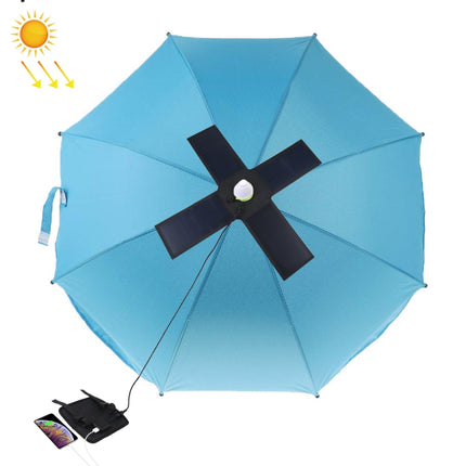 HAWEEL 28W Foldable Umbrella Top Solar Panel Charger with 5V 3A Max Dual USB Ports, Support QC3.0 / FCP / SCP/ AFC / SFCP Protocol(Black)-garmade.com