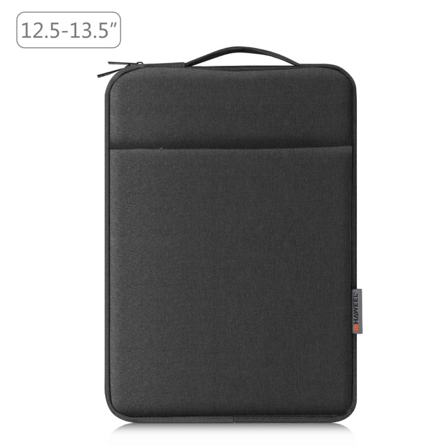 HAWEEL Laptop Sleeve Case Zipper Briefcase Bag with Handle for 12.5-13.5 inch Laptop (Black)-garmade.com