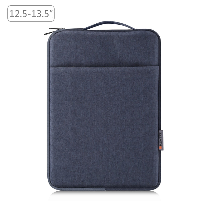 HAWEEL Laptop Sleeve Case Zipper Briefcase Bag with Handle for 12.5-13.5 inch Laptop(Gray Blue)-garmade.com