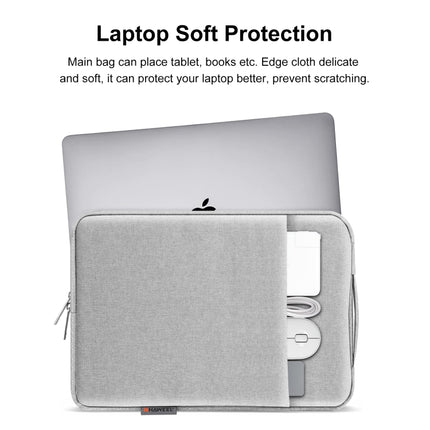 HAWEEL Laptop Sleeve Case Zipper Briefcase Bag with Handle for 12.5-13.5 inch Laptop(Grey)-garmade.com