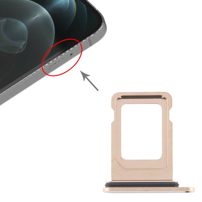 SIM Card Tray + SIM Card Tray for iPhone 12 Pro (Gold)-garmade.com