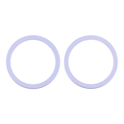 2 PCS Rear Camera Glass Lens Metal Protector Hoop Ring for iPhone 12 (Purple)-garmade.com