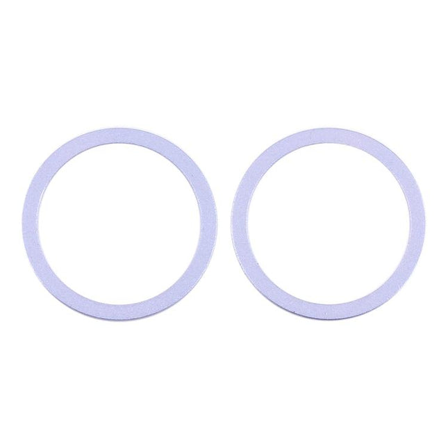 2 PCS Rear Camera Glass Lens Metal Protector Hoop Ring for iPhone 12 (Purple)-garmade.com