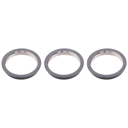 3 PCS Rear Camera Glass Lens Metal Protector Hoop Ring for iPhone 12 Pro (Graphite)-garmade.com