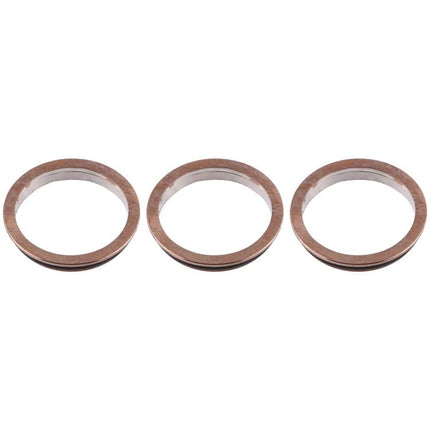 3 PCS Rear Camera Glass Lens Metal Protector Hoop Ring for iPhone 12 Pro (Gold)-garmade.com