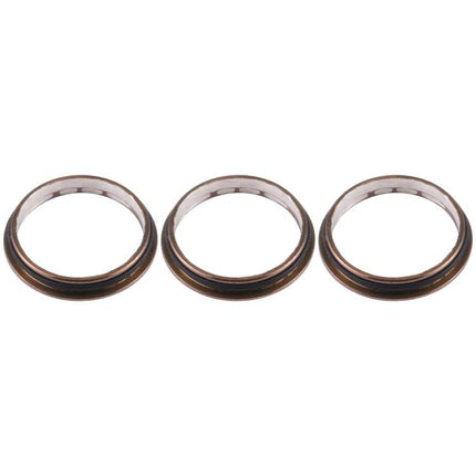 3 PCS Rear Camera Glass Lens Metal Protector Hoop Ring for iPhone 12 Pro (Gold)-garmade.com