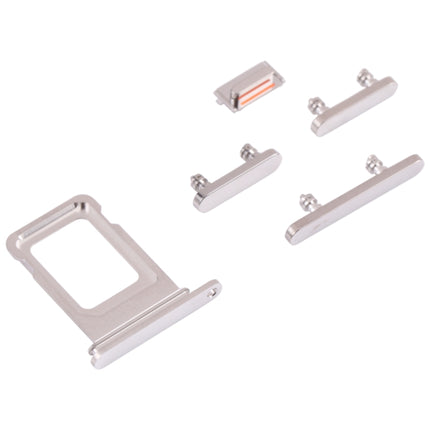 SIM Card Tray + SIM Card Tray + Side Keys for iPhone 13 Pro(Silver)-garmade.com