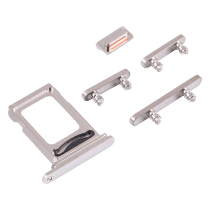 SIM Card Tray + SIM Card Tray + Side Keys for iPhone 13 Pro(Silver)-garmade.com