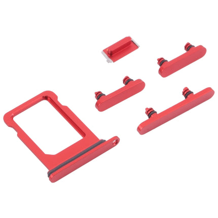 SIM Card Tray + Side Keys for iPhone 13 Mini(Red)-garmade.com
