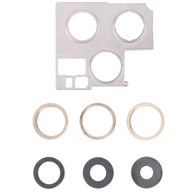 Camera Lens Cover With Retaining Bracket for iPhone 13 Pro Max(Gold)-garmade.com