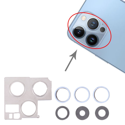 Camera Lens Cover With Retaining Bracket for iPhone 13 Pro Max (Sierra Blue)-garmade.com