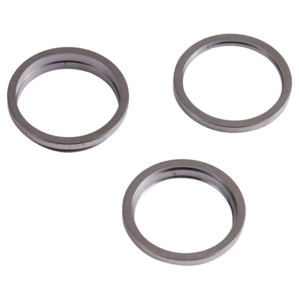 3 PCS Rear Camera Glass Lens Metal Outside Protector Hoop Ring for iPhone 13 Pro Max(Black)-garmade.com