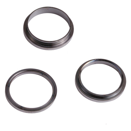 3 PCS Rear Camera Glass Lens Metal Outside Protector Hoop Ring for iPhone 13 Pro Max(Black)-garmade.com