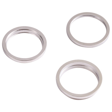 3 PCS Rear Camera Glass Lens Metal Outside Protector Hoop Ring for iPhone 13 Pro Max(White)-garmade.com