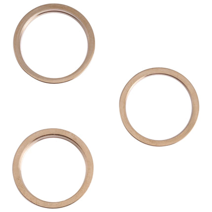 3 PCS Rear Camera Glass Lens Metal Outside Protector Hoop Ring for iPhone 13 Pro(Gold)-garmade.com