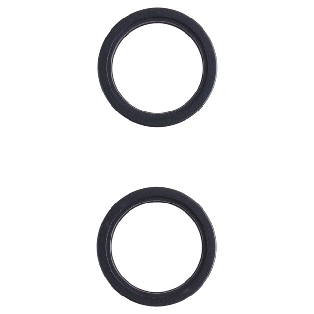 2 PCS Rear Camera Glass Lens Metal Outside Protector Hoop Ring for iPhone 13 mini(Black)-garmade.com