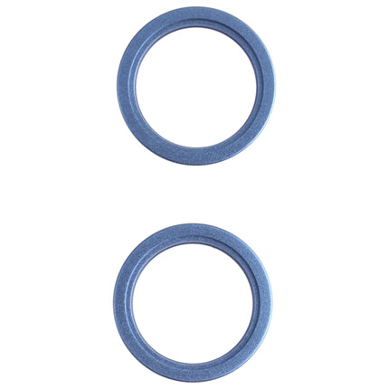2 PCS Rear Camera Glass Lens Metal Outside Protector Hoop Ring for iPhone 13 mini(Blue)-garmade.com