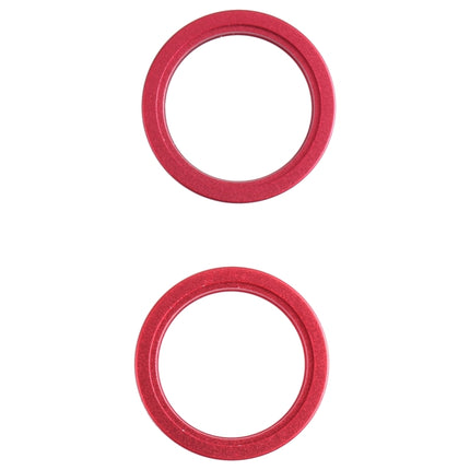 2 PCS Rear Camera Glass Lens Metal Outside Protector Hoop Ring for iPhone 13 mini(Red)-garmade.com