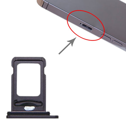 SIM+SIM Card Tray for iPhone 13 Pro(Black)-garmade.com
