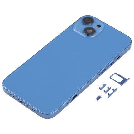 Back Housing Cover with SIM Card Tray & Side Keys & Camera Lens for iPhone 13(Blue)-garmade.com