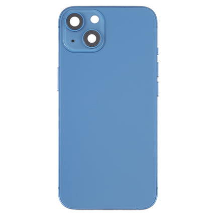 For iPhone 13 Battery Back Cover with Side Keys & Card Tray & Power + Volume Flex Cable & Wireless Charging Module(Blue)-garmade.com