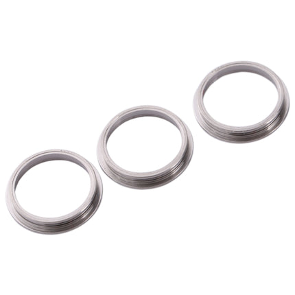 3 PCS Rear Camera Glass Lens Metal Protector Hoop Ring for iPhone 11 Pro & 11 Pro Max(Silver)-garmade.com