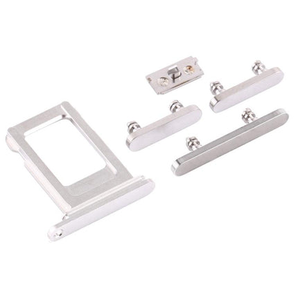 SIM Card Tray + Side Keys for iPhone 12 Pro Max(White)-garmade.com