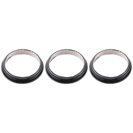 3 PCS Rear Camera Glass Lens Metal Protector Hoop Ring for iPhone 12 Pro Max(Graphite)-garmade.com