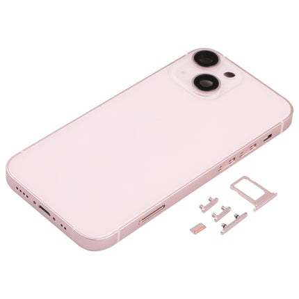 Back Housing Cover with SIM Card Tray & Side Keys & Camera Lens for iPhone 13 Mini(Gold)-garmade.com