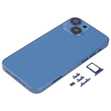 Back Housing Cover with SIM Card Tray & Side Keys & Camera Lens for iPhone 13 Mini(Blue)-garmade.com
