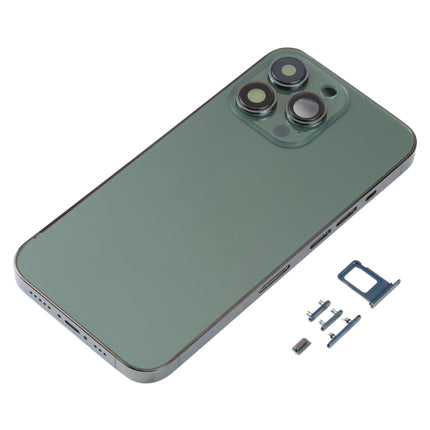 Back Housing Cover with SIM Card Tray & Side Keys & Camera Lens for iPhone 13 Pro(Green)-garmade.com