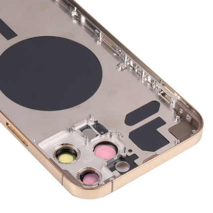 Back Housing Cover with SIM Card Tray & Side Keys & Camera Lens for iPhone 13 Pro Max(Gold)-garmade.com