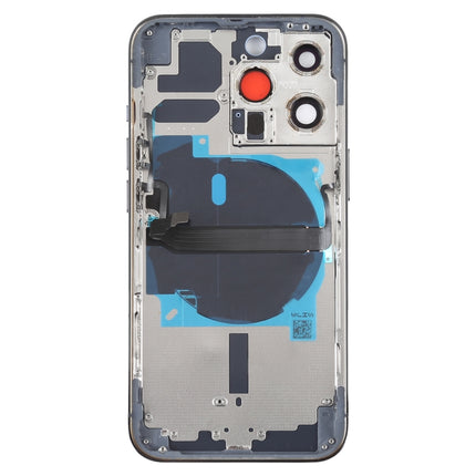 For iPhone 13 Pro Battery Back Cover with Side Keys & Card Tray & Power + Volume Flex Cable & Wireless Charging Module(Blue)-garmade.com