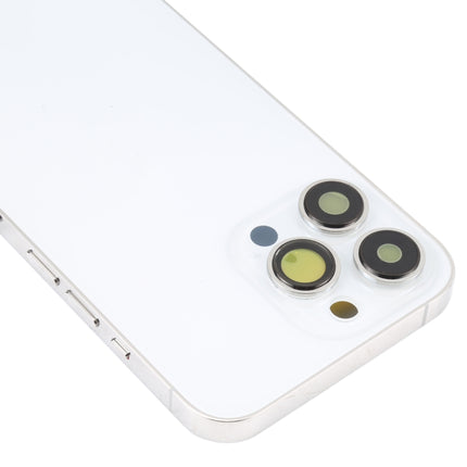 For iPhone 13 Pro Battery Back Cover with Side Keys & Card Tray & Power + Volume Flex Cable & Wireless Charging Module(White)-garmade.com